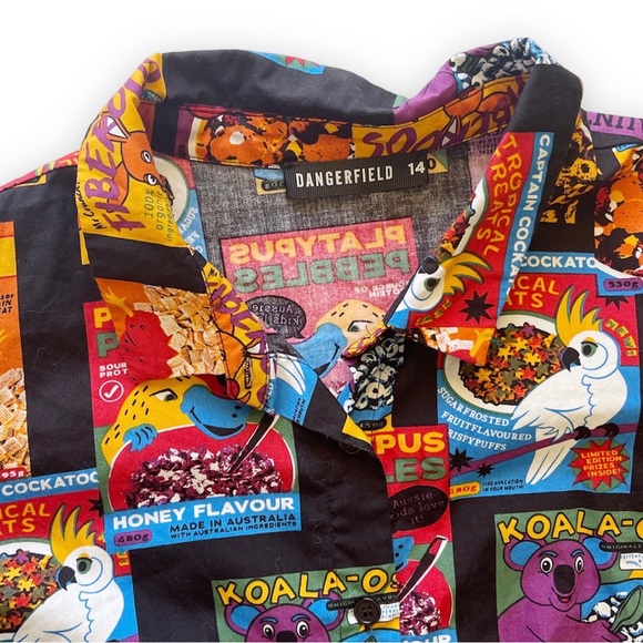 Dangerfield Cereal Cotton Shirt Dress Size 14 - Picture 5 of 6